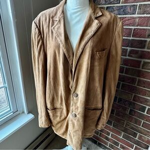 Italian Brown Suede Jacket Buttery Soft Lightweight Suit Styling Blokecore Vibe